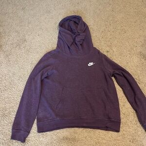 Purple Nike hoodie funnel neck